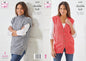 King Cole DK Knitting Pattern - 6135 Ladies Waistcoat &T unic