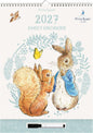 Peter Rabbit 2027 Family Organiser Wall Calendar | Large 4-Column Monthly Planner with Wipe-Clean Notes Section, Pen & Hanging Loop | Beatrix Potter Design