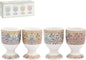 The Leonardo Collection Wm. Morris Assortments Fine China Hyacinth Egg Cups Set of 4 for Home & Kitchen | Dishwasher Safe Eggcup Stands for Breakfast Table | Durable Boiled Egg Holder for Daily Use