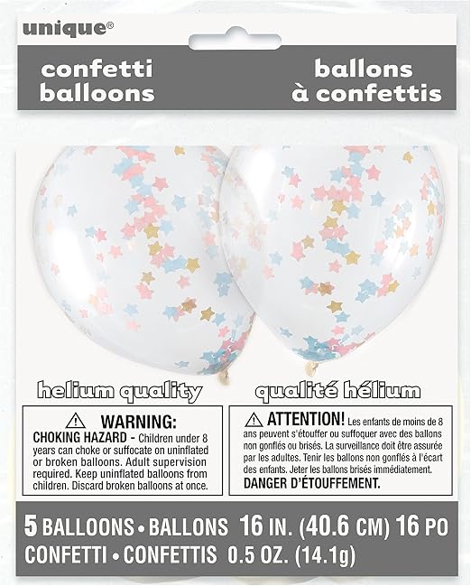 16" Twinkle Little Star Confetti Balloons