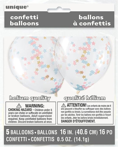 16" Twinkle Little Star Confetti Balloons