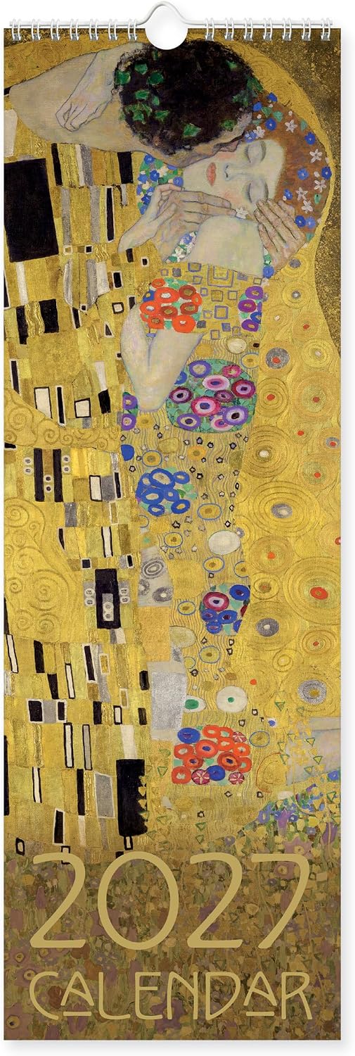 Fine Art 2027 Slim Wall Calendar | Monthly Planner Featuring Famous Artwork by Klimt, Van Gogh, Monet, Turner & More