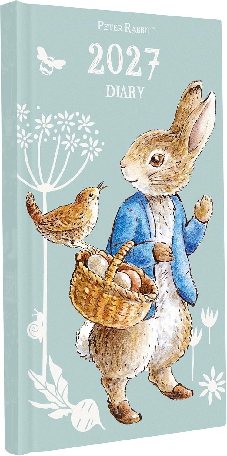 Peter Rabbit 2027 Slim Weekly Diary | Hardback Pocket Planner with Beatrix Potter Artwork | Week-to-View Organiser with Notes Section