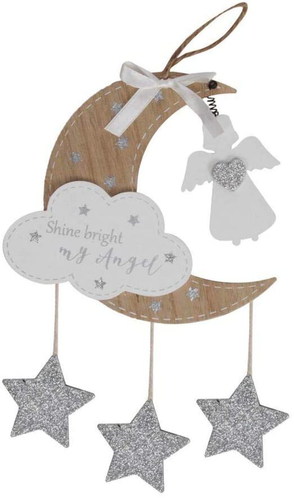 Widdop Thoughts of You Hanging Moon Plaque - Shine Bright My Angel