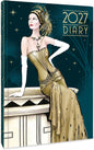 Art Deco 2027 A5 Weekly View Diary | Hardback Organiser with Claire Coxon Artwork | Planner for Appointments, Notes & Scheduling
