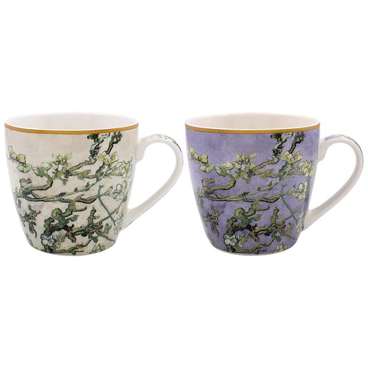 Lesser & Pavey Van Gogh Almond Blossom Breakfast Ceramic Mug Set of 2