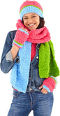 King Cole Toastie Knitting Pattern - 6232 Lace Snood, Lace Hat, Block Scarf, Block Handwarmers, Block Hat, Spottyy Handwarmers, Cable Scarves, Cable Hat
