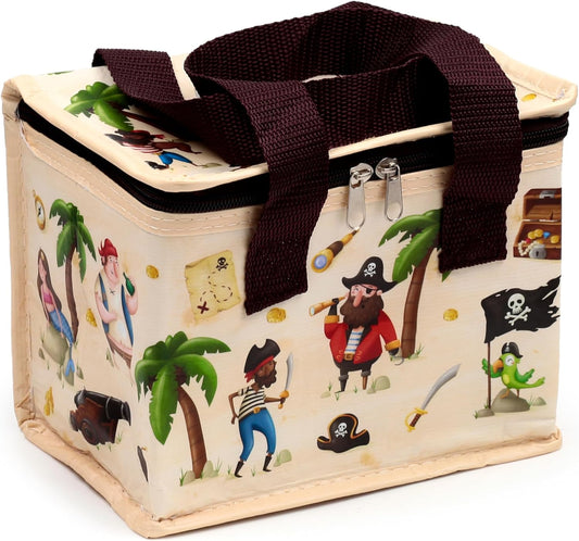 Cool Bag Lunch Bag Jolly Rogers Pirate - Made from Recycled Plastic Bottle - Insulated Lunch Bag for Women Men Children - Lunch Box Bag for Work & School - Beach Picnic Accessories