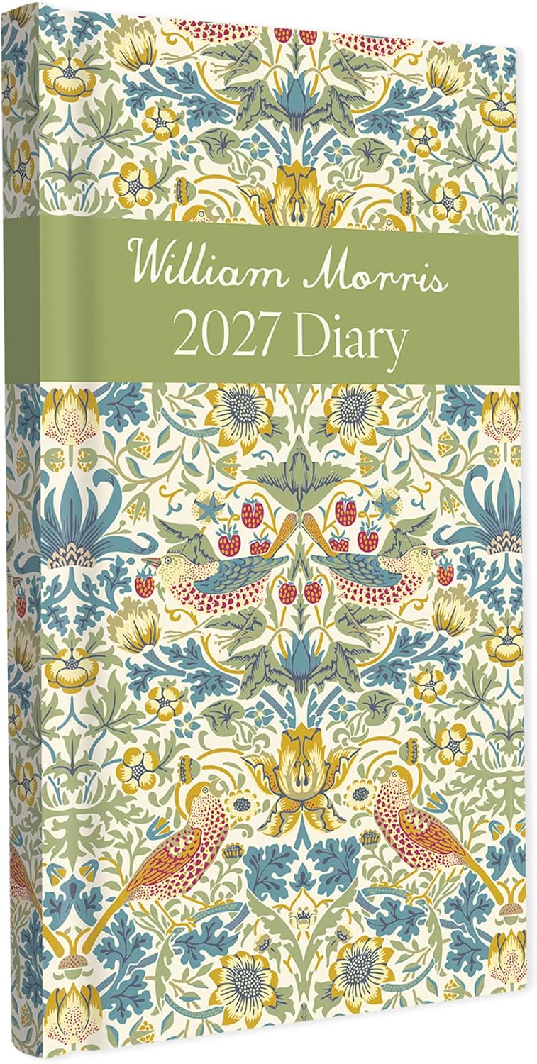 William Morris 2027 Slim Weekly Diary | Pocket Hardback Planner with Strawberry Thief & Cray Covers | Week-to-View with Notes (Copy)