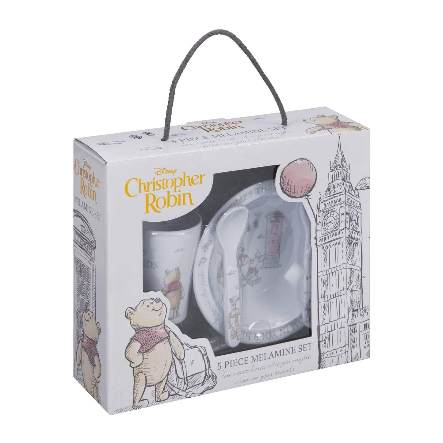 Disney Christopher Robin 5 Piece Melamine Crockery Set Di519