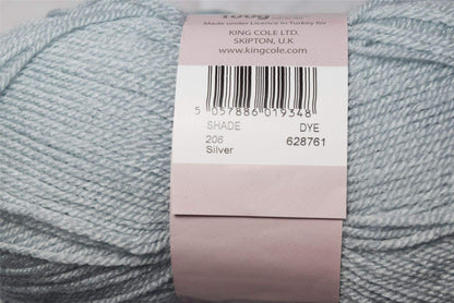 SleepyNights Love2Sleep PREMIER VALUE BABY DOUBLE KNIT YARN WOOL ACRYLIC 3 PACK (3 X 100G) - SILVER
