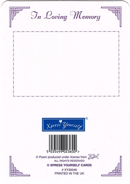 Grave/Graveside Memorial Card - In Loving Memory Gone... Too Soon