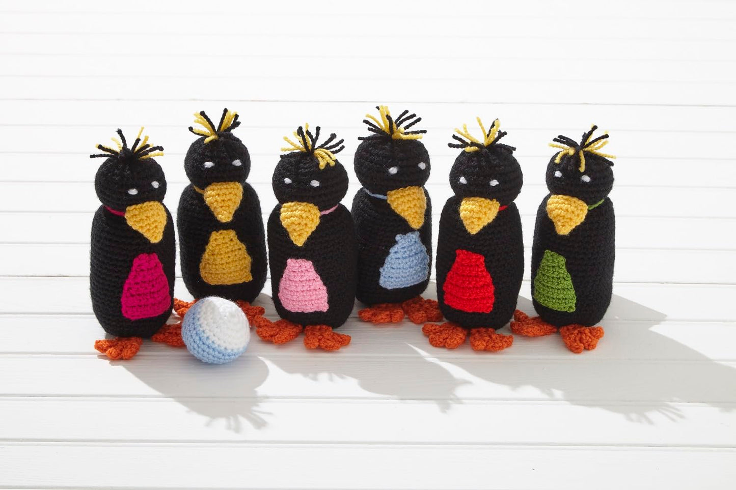 King Cole Chunky Crochet Pattern Christmas Bear & Penguin Indoor Skittles (9117)