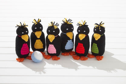 King Cole Chunky Crochet Pattern Christmas Bear & Penguin Indoor Skittles (9117)