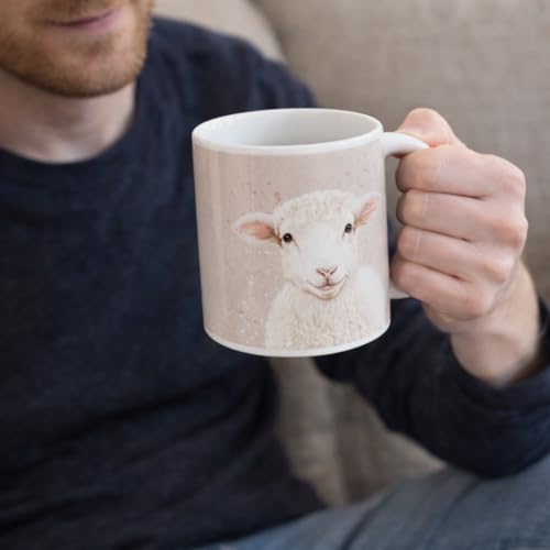 Design By Violet Ceramic Animal Mug in Gift Box – 350ml Countryside Mug for Easter, Gifting, Christmas and Birthdays