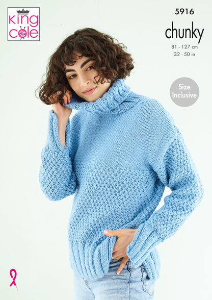 Sweaters in King Cole Subtle Drifter Chunky (5916)