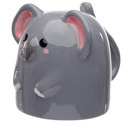 Puckator Adoramals Elephant Upside Down Ceramic Shaped Tea Coffee Mug Funny Home Accessories Cute Gifts for Girlfriend Large Mugs for Men Women Hot Drinks Cups Presents Secret Santa Gift Cup Set
