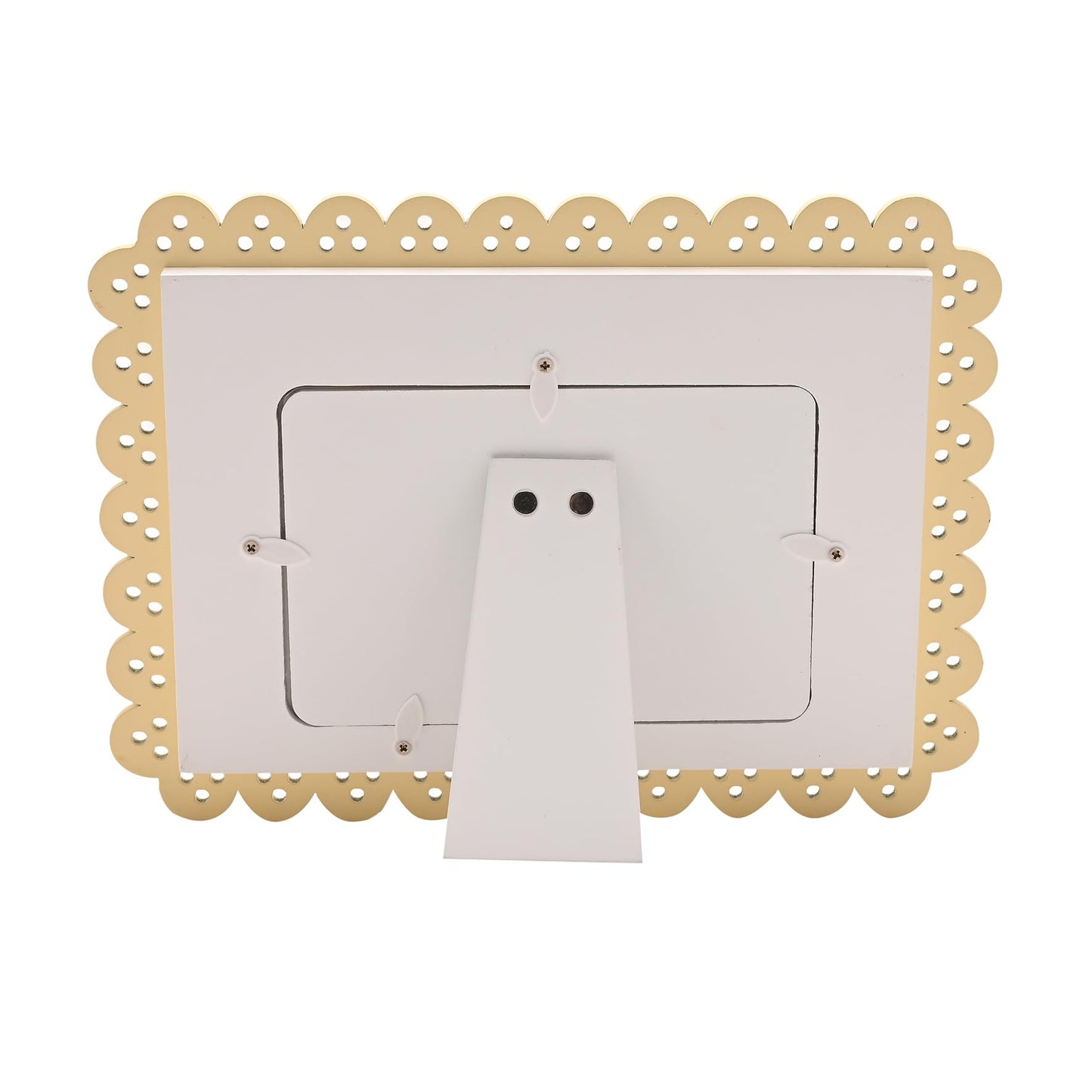 Petit Cheri - Scallop Frame 6" x 4" Yellow - First Granchild - Memories Photo Picture Frame For Boys & Girls, Kids & Children - New Baby, Baby Shower & Birth Gifting & Homeware - H: 26cm x W: 19cm.