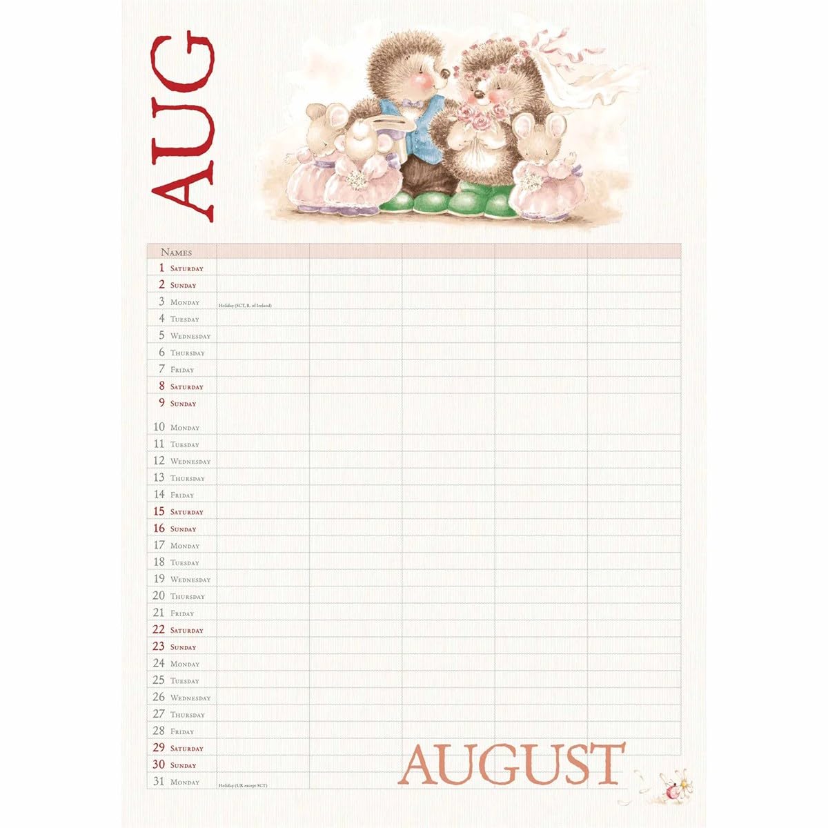 Carousel Worldwide, Country Companions 2026 A4 Wall Calendar Planner