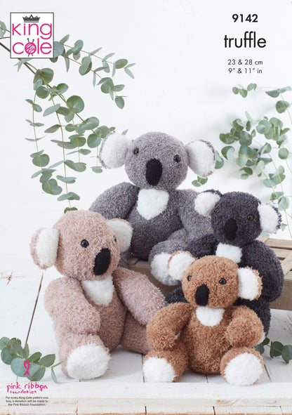 King Cole Knitting Pattern - 9142 - Koalas in Truffle DK