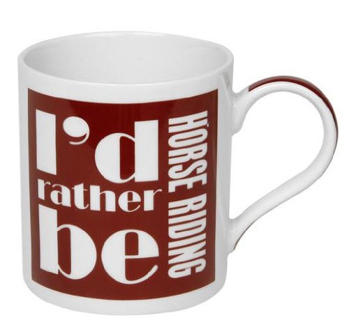 I'd Rather Be Horse Riding Fine China Mug In a Gift Box