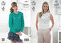 King Cole Ladies Sweater & Top Knitting Pattern 4182