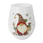 Lesser & Pavey Christmas Stemless Wine Glasses | Stemless Wine Glass for Both Red & White Wine | No Stem Gonk Wine Glasses Perfect for Xmas - Bug Art