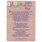 Xpress Yourself Loving Memory Graveside Memorial Card & Holder 5.75 X 4" Relations Friends Etc - My Dear Wife 35009