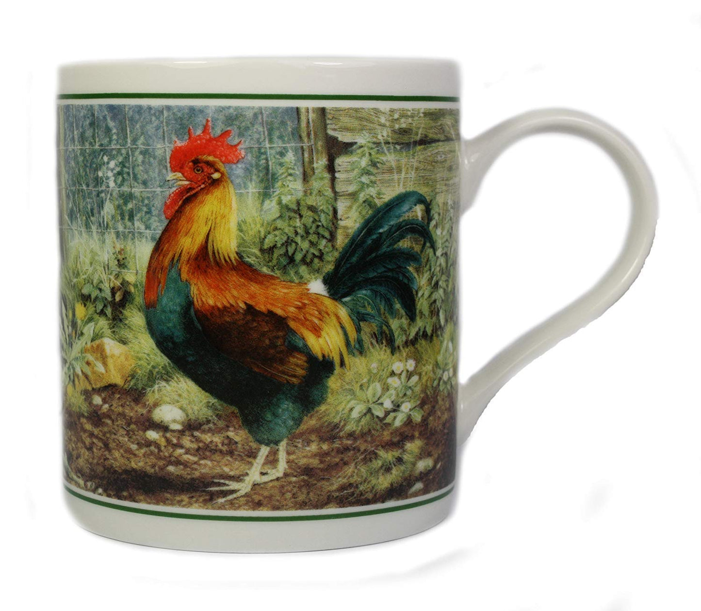 Rooster Fine Art Watercolour Fine China Mug