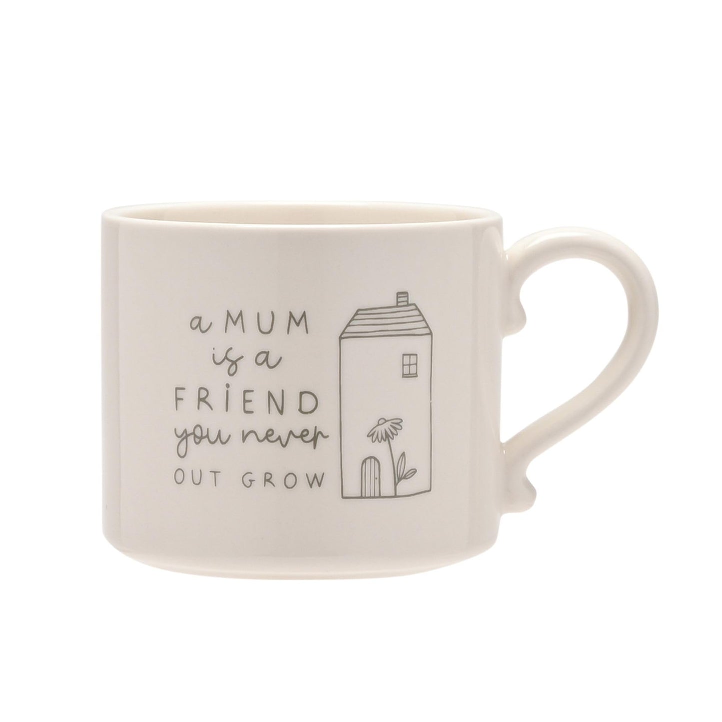 Widdop Moments Stoneware Ceramic Mum Mug - Mum is A Friend Mug - White Colour - Coffee Mug Tea Hot Drinks - Approx 350ml - Gift for Mum Birthday Mother's Day Present