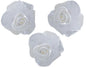 CLUB GREEN LG.White Satin ORG.Rose with Clip D.10CM, Fabric, White, 31 x 12 x 7 cm
