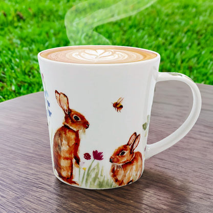 Lesser & Pavey Feather & Fur Bunnies Mug | Ceramic Coffee Mugs for Home or Work | Premium Design Mugs for All Occasions | Lovely Mugs for Tea, Coffee & Hot Drinks - Jennifer Rose Gallery