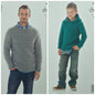King Cole 4087 Pattern  Chunky Mens Sweater and Hoddie