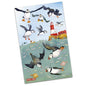 Emma Ball Diving Puffins Cotton Tea Towel Printed in The UK