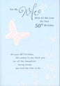 Wife 50th Bithday, Birthday Greetings Cards