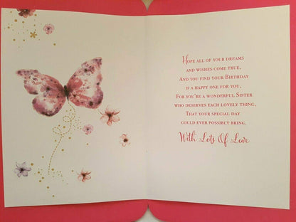 Wonderful Sister On Your Birthday - Large Boxed Card