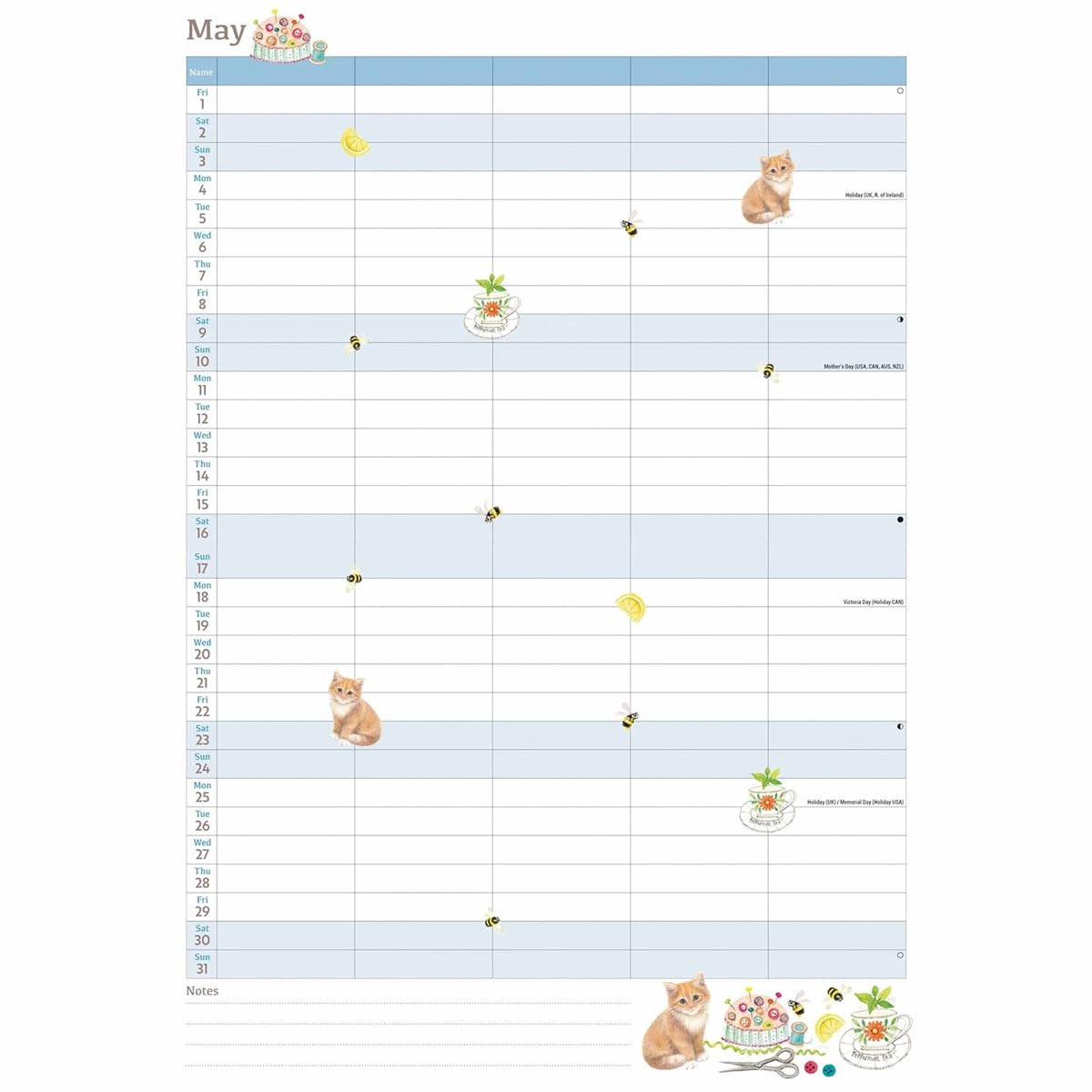 Carousel Worldwide, Life in the Kitchen 2026 A4 Wall Calendar Planner
