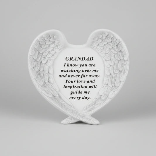 Df GRANDAD Memorial Angel Wings Plaque