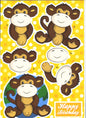 Decoupage Jungle Monkey - Cut and Create with Backing Sheet to match