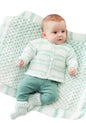 King Cole 5699 Knitting Pattern Baby Cardigan Waistcoat Hoody Blanket Bootees in Baby Stripe DK
