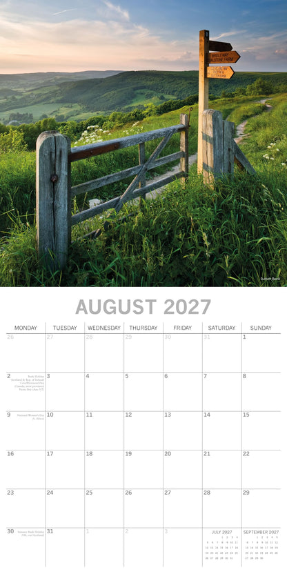 TGSC | Yorkshire 2026-2027 Calendar, 16-Month Square Wall Calendar (Sept 2026-Dec 2027), UK Planner with County Photography, Home or Office Organiser | 30 x 30 cm