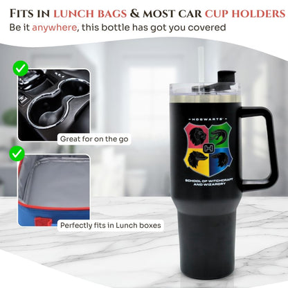 HOX Care Bears - Friendship Insulated Tumbler Stainless Steel Cup with Straw and Handle for Water, Iced Tea, Coffee or Smoothie