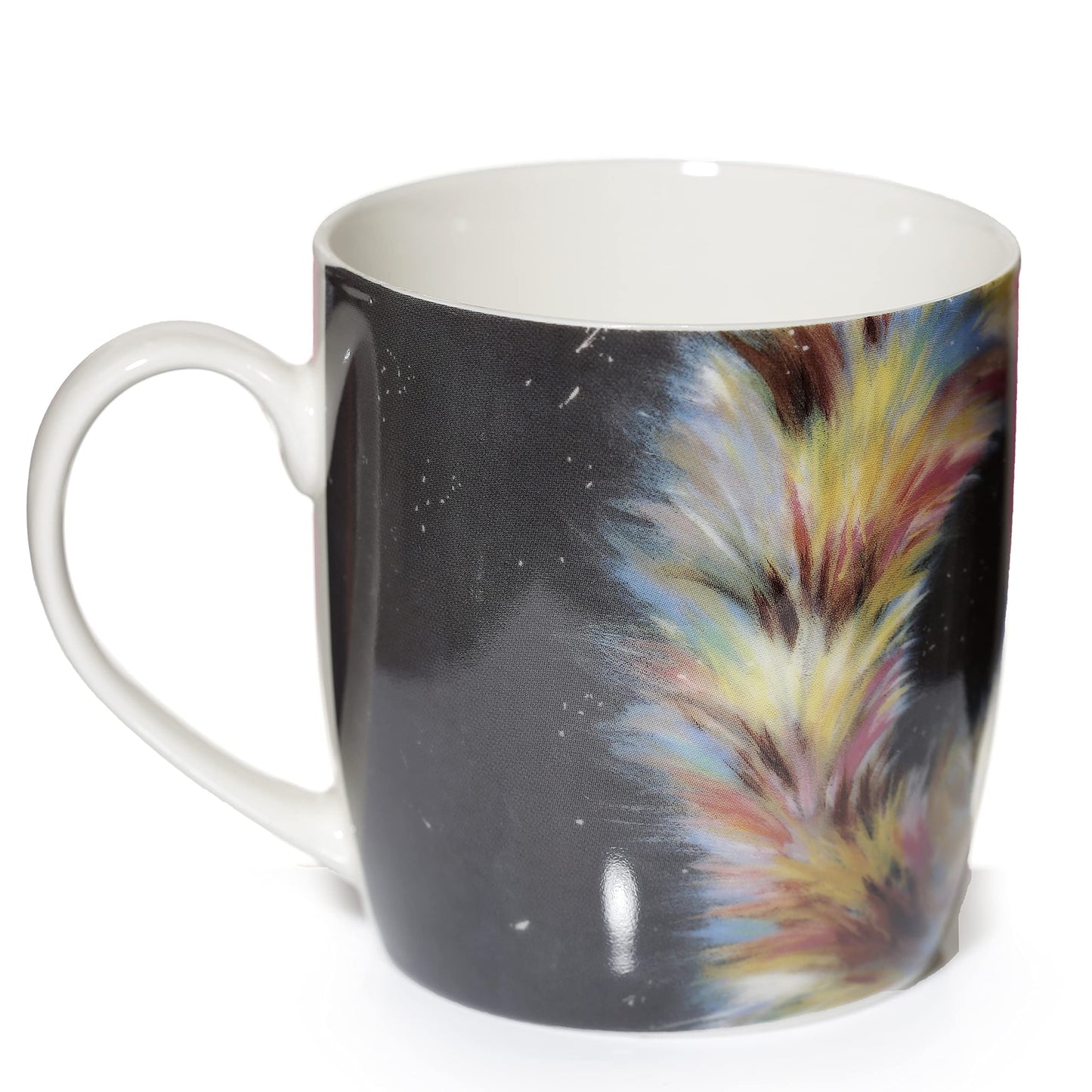 Puckator Kim Haskins Rainbow Cat Porcelain Tea Coffee Mug - Funny Home Accessories - Cute Gifts for Girlfriend Large Mugs for Men Women Hot Drinks - Cute Cups Presents Secret Santa Gift Cup Set