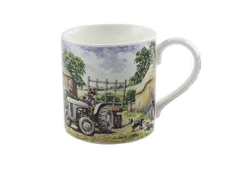 GD Publishing Hive of Activity Tractor & Trailer Fine Art Watercolour China Gift Mug