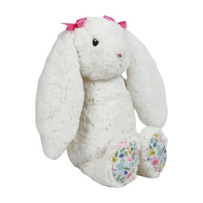 Eurowrap Floral Plush Soft Toy Gift, Cute Cuddly Teddy Bear or Bunny with Flower Print Details for Mother’s Day Birthdays and Special Occasions