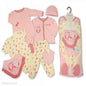 Baby Gift Set for Boy or Girl - 7 Piece Layette in a Mesh Bag - Nursery Time – Owl, Newborn