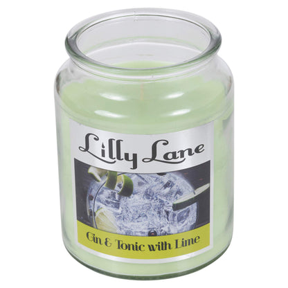 Lilly Lane 18oz Scented Candles Fragranced Wax Lights for Aromatherapy & Pleasant Home Atmosphere (Gin& Tonic)
