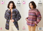 King Cole Ladies Chunky Knitting Pattern Womens Sweater & Cardigan (6246)