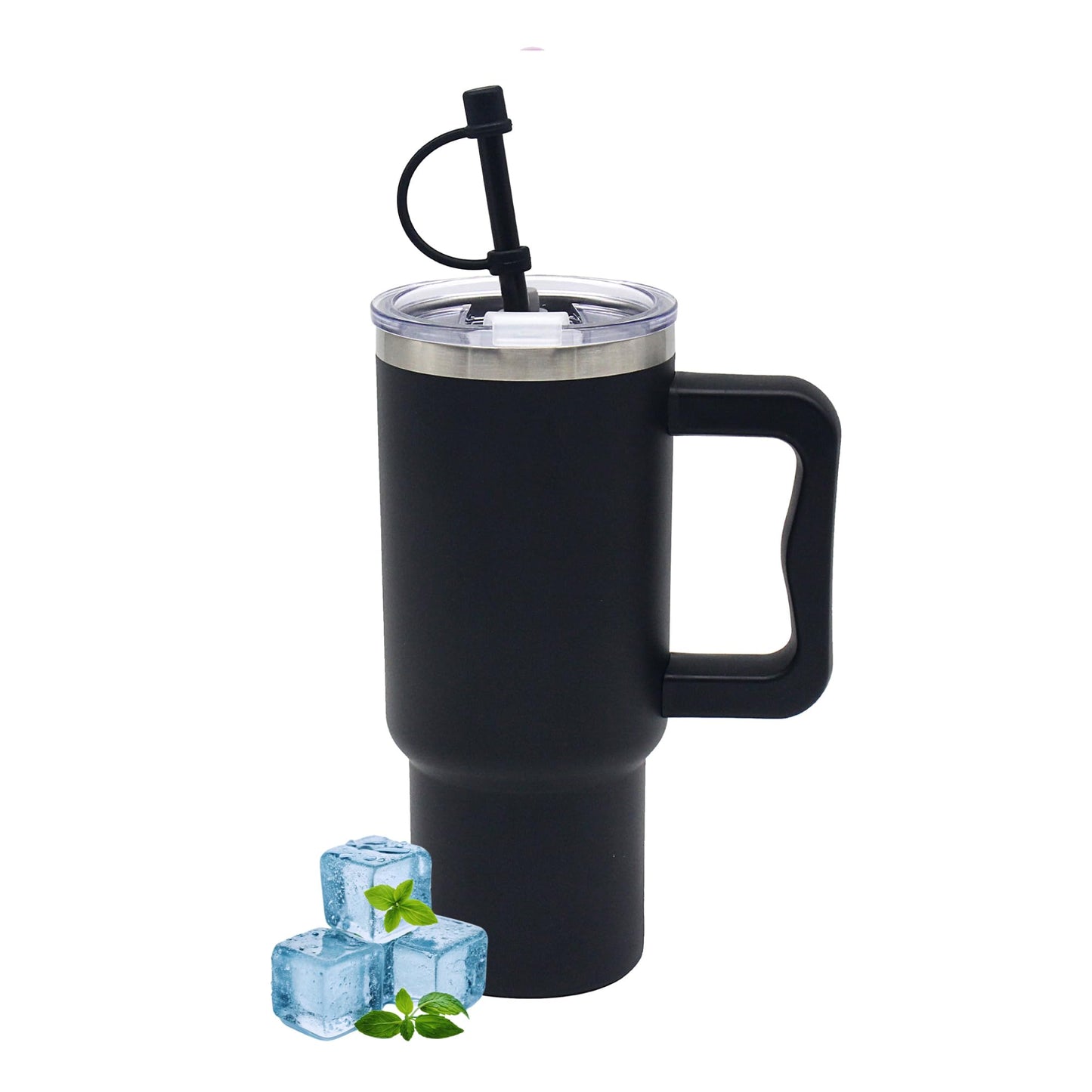 Lesser & Pavey Black Drinks Cup 700ml for Hot & Cold Drinks | Durable Coffee Cups for Home & Office | Comfortable & Easy-to-Hold Coffee Mugs for Beverages & Daily Use