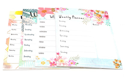 iCompact - 1x A4 Flowers Layout Weekly Planner Pad Design at Random